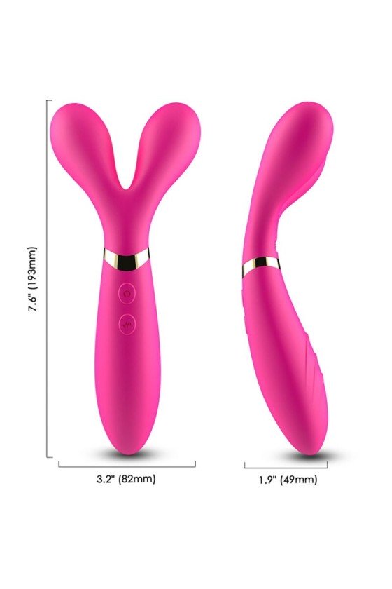 ARMONY - MASSAGGIATORE E VIBRATORE A Y-WAND DOPPIA TESTA FUCSIA