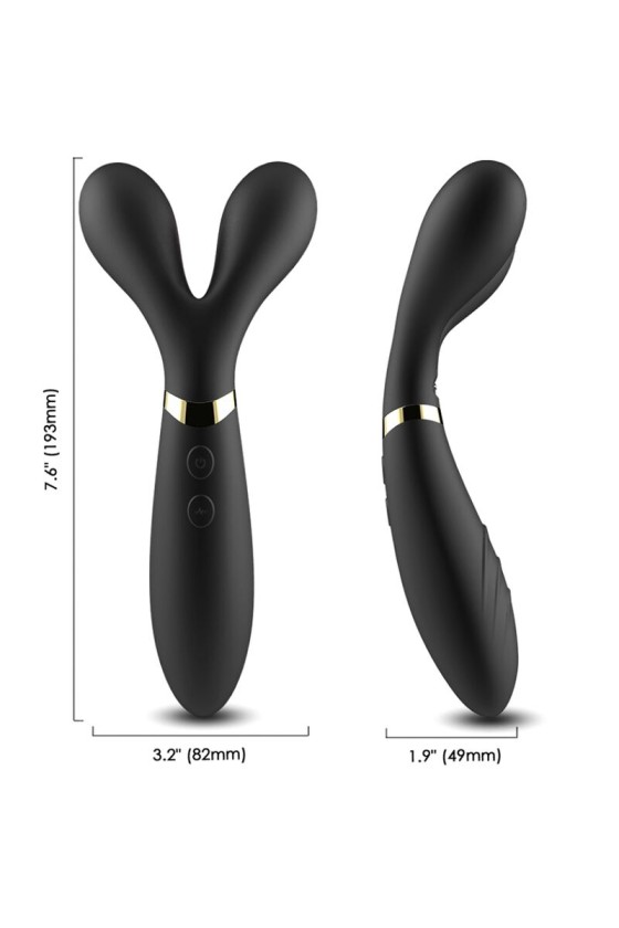 ARMONY - MASSAGER Y-WAND E VIBRADOR CABEÇA DUPLA PRETO