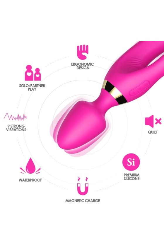 ARMONY - MASAJEADOR VIBRADOR CONEJO FUCSIA