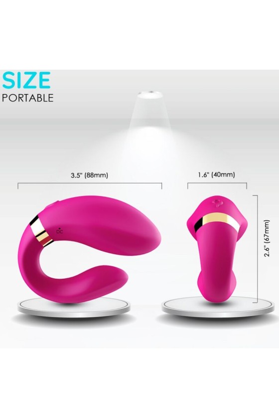 ARMONY - VIBRADOR CRESCENTE PARA PAREJAS CONTROL REMOTO FUCSIA