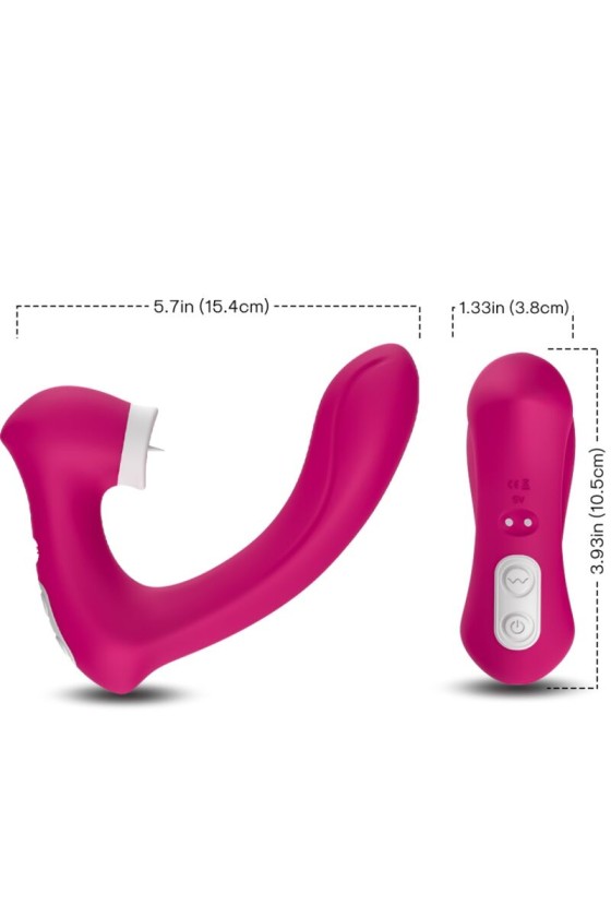 ARMONY - SECRETKISS LICKING VIBRATING CLIT  VIBRATOR CURVED FUCHSIA