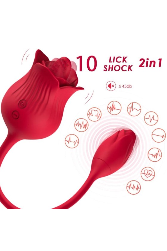 ARMONY - PINK CLITORIS STIMULATOR VIBRATOR WITH TAIL 10 MODES RED