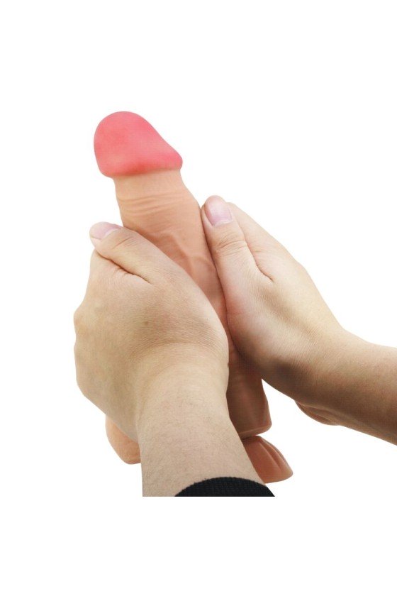 PRETTY LOVE - SLIDING SKIN SERIES REALISTIC DILDO WITH SLIDING SKIN SUCTION CUP FLESH 21.8 CM