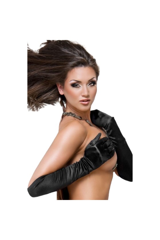 CHILIROSE - CR 3192 GLOVES BLACK SATIN