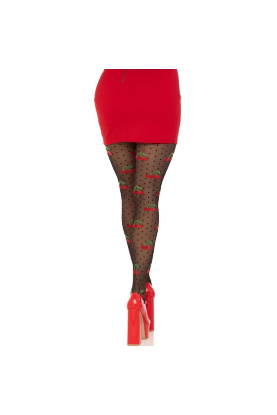 LEG AVENUE - BAS TAUPES CERISE NOIRE