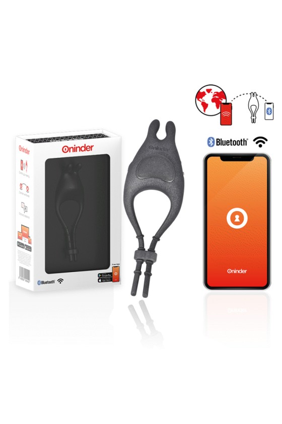 ONINDER - ANELLO VIBRATORE REGOLABILE RICARICABILE PAMPA CON STIMOLATORE CLITORIDE 10 VELOCITÀ - APP GRATUITA