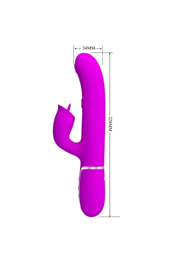 PRETTY LOVE - KANINCHENVIBRATOR MIT LECKENDEM FUCHSIA