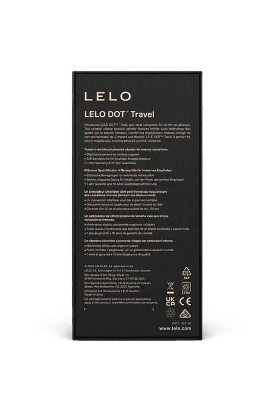 LELO - ESTIMULADOR DE CLÍTORIS DOT TRAVEL ROSA