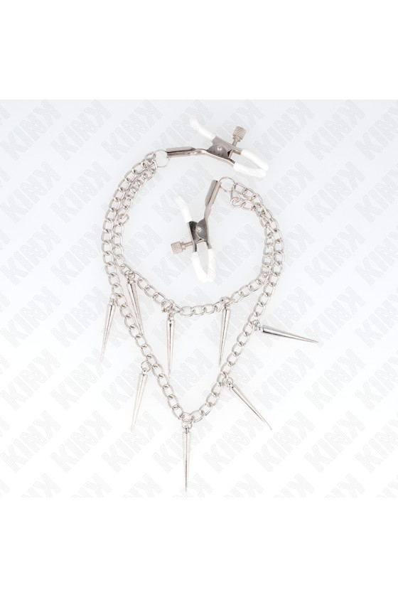 KINK - NIPPLE CLAMPS WITH SPIKES CHAINS 30 CM