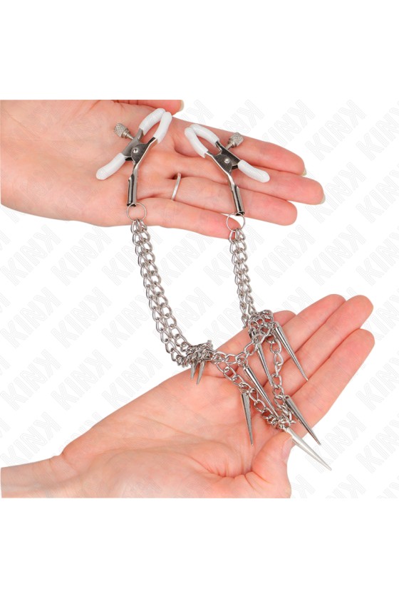 KINK - NIPPLE CLAMPS WITH SPIKES CHAINS 30 CM