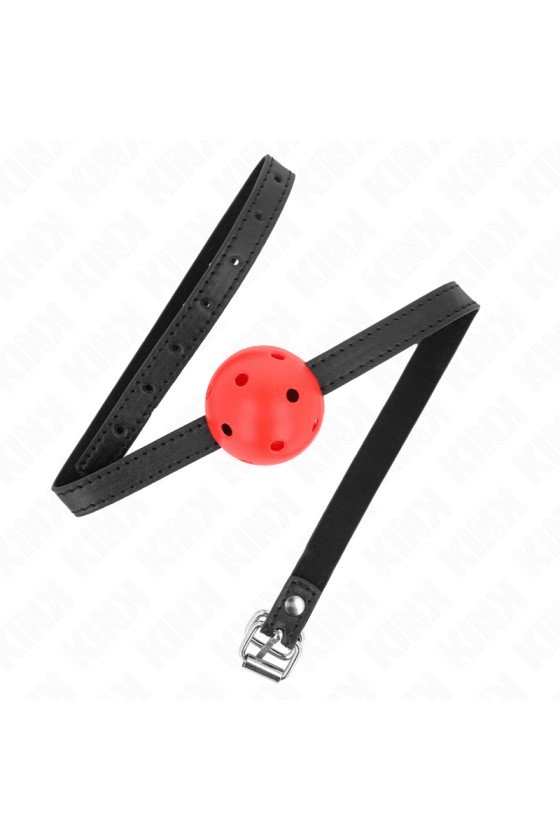 KINK - SIMPLICITY RED BREATHABLE 4.5 CM BALL GAG 62 x 1.5 CM