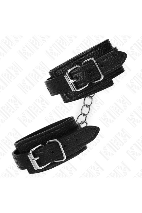 KINK - SNAKE PATTERN WRIST RESTRAINTS BLACK ADJUSTABLE 20-28 CM X 5.4 CM