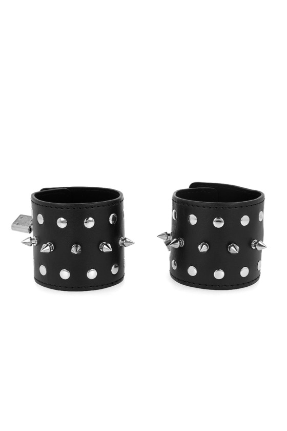 KINK - PUNK WRIST RESTRAINTS WITH SPIKES 25 X 6 CM