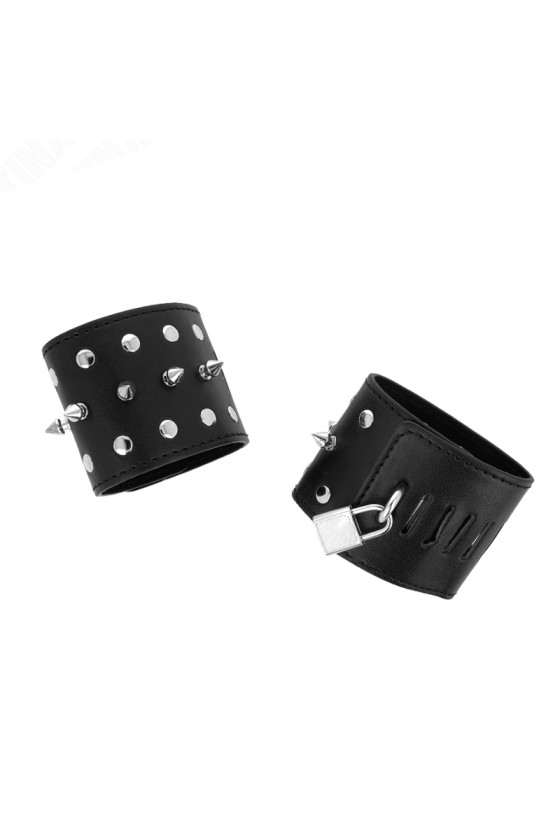 KINK - RETENÇÕES DE PULSO PUNK COM PONTOS 25 X 6 CM