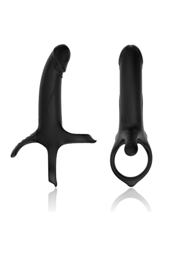 ARMONY - DILDO COM ANEL E VIBRADOR PRETO