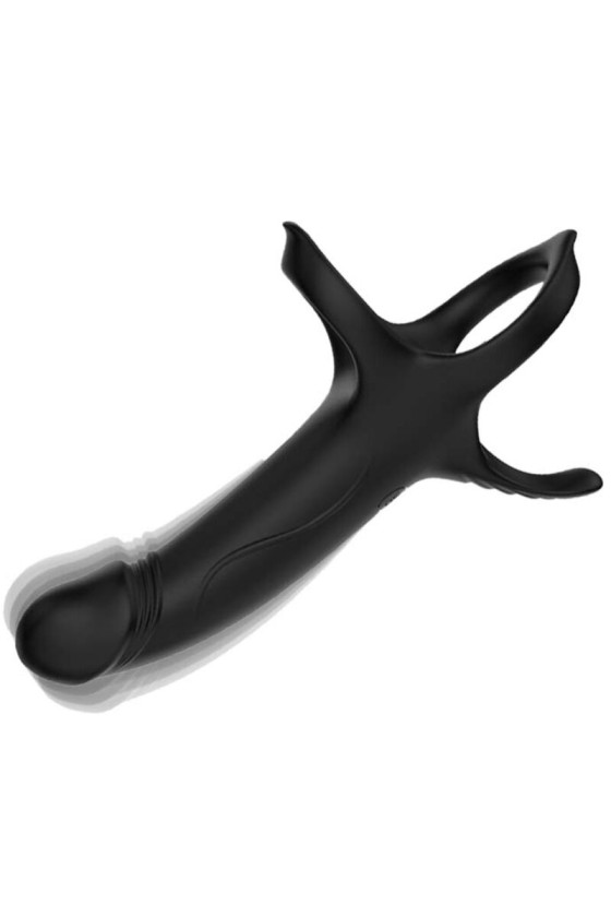 ARMONY - DILDO COM ANEL E VIBRADOR PRETO