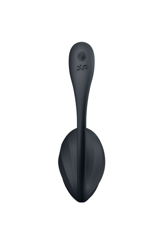 SATISFYER - RIBBED PETAL ESTIMULADOR DE PONTO G CONTROLE REMOTO PRETO APLICATIVO GRATUITO