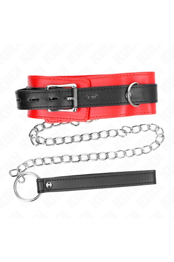 KINK - COLLIER AVEC CEINTURE 65 CM AVEC SANGLE ROUGE 54 X 4,5 CM