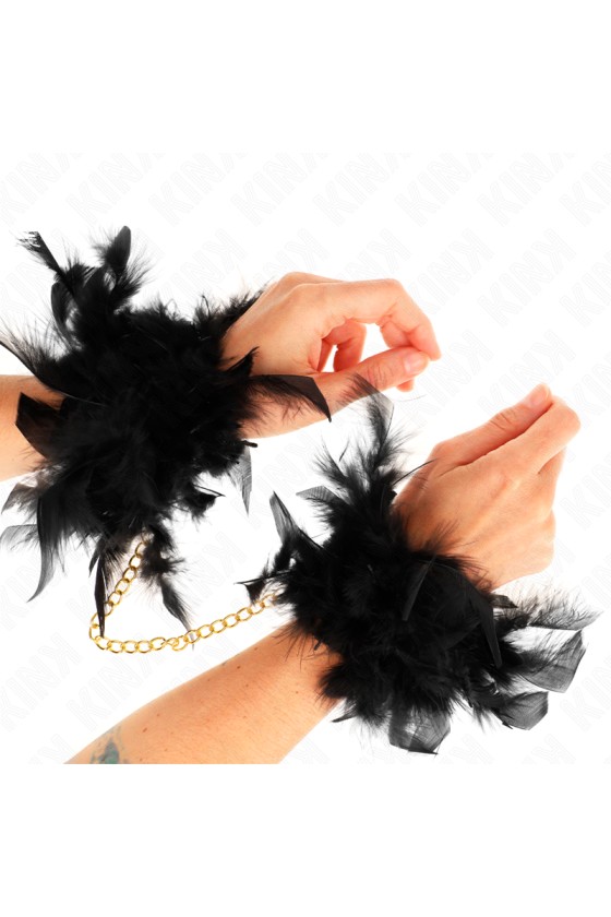 KINK - FEATHER HAND CUFFS...