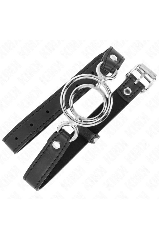 KINK - GAG WITH MULTIPLE O-RINGS 5 CM BLACK 63 X 2.5 CM