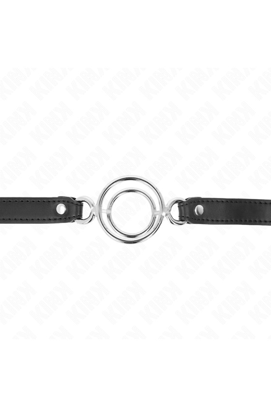 KINK - GAG WITH MULTIPLE O-RINGS 5 CM BLACK 63 X 2.5 CM