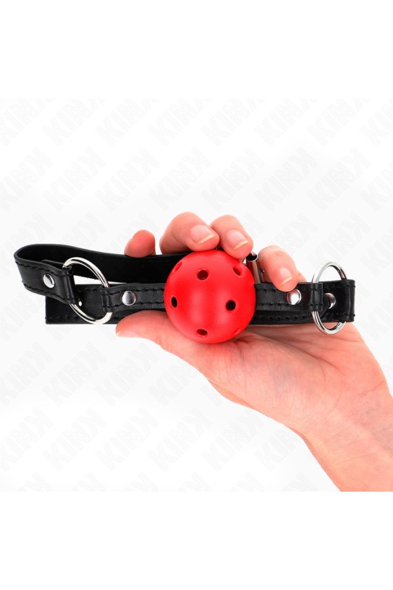 KINK - HOLLOW HARD RED BALL 4.5 CM GAG MODEL 1 63.5 X 2 CM