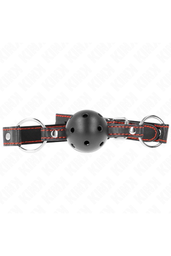 KINK - BALL GAG HOLLOW HARD NERO MODELLO 2 65 x 2,5 CM