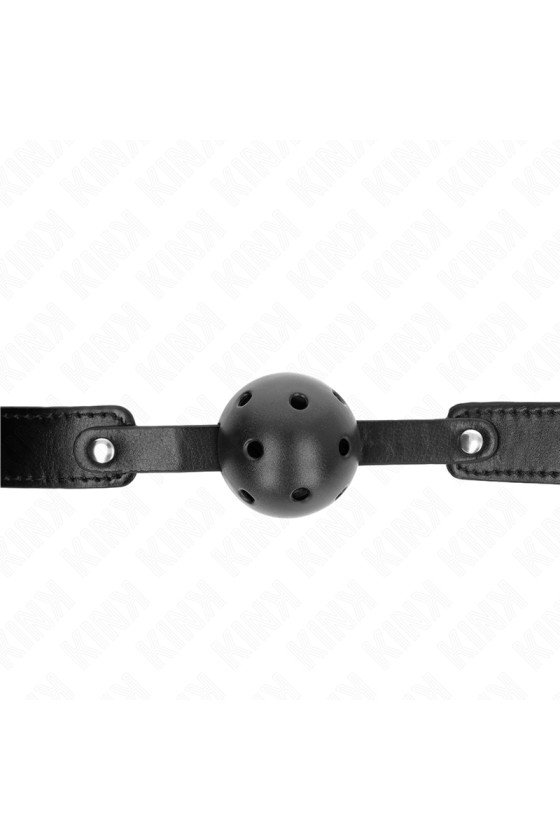 KINK - BLACK BREATHABLE BALL 4.5 CM GAG 65 x 2.5 CM