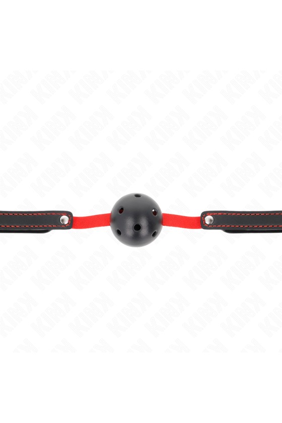 KINK - HOLLOW HARD MOUTH 4.5 CM GAG WITH ELASTIC BELT 56 x 1.5 CM