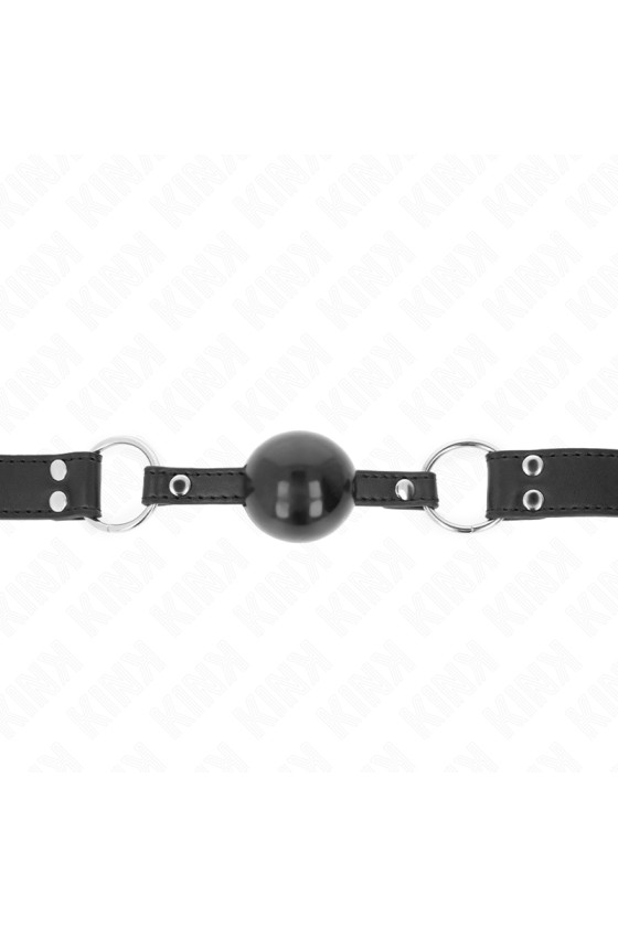 KINK - SOFT AND SOLID BALL 4 CM GAG WITH LEATHERETTE STRAP 62 x 2.5 CM ADJUSTABLE 42-58 CM