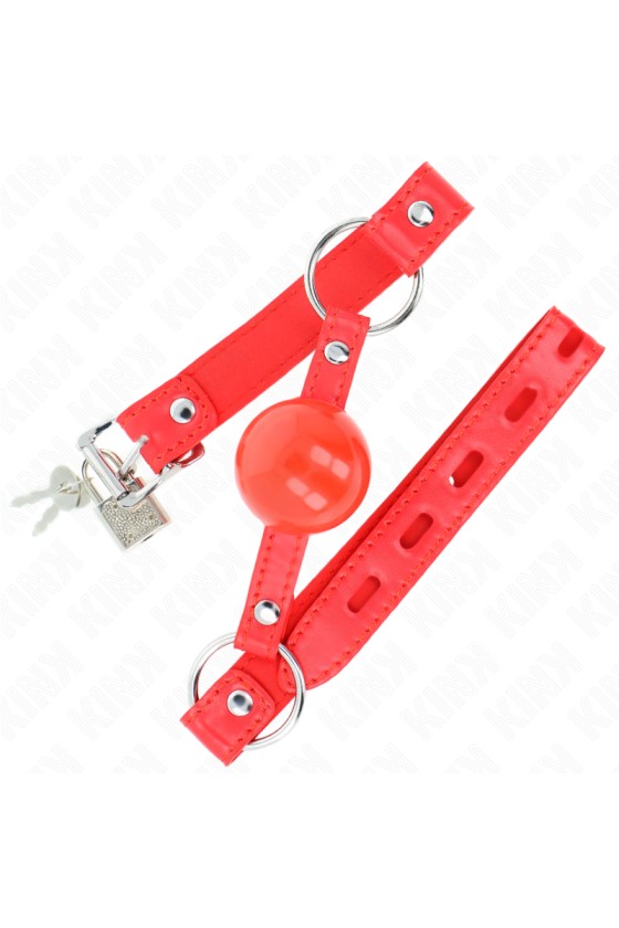 KINK - TPE-BALL 4 CM KNEBEL MIT ROJO-SCHLOSS 60 x 2 CM