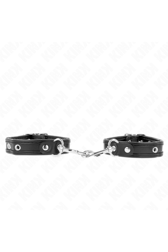 KINK - MINI BRACCIALETTI NERI CON BORCHIE REGOLABILI 16-22 CM X 2 CM