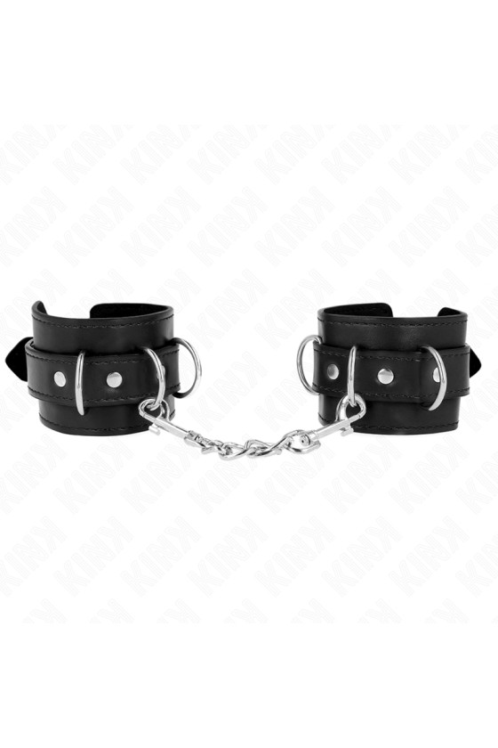 KINK - 3 D-RING HANDGELENKFESSELN VERSTELLBAR SCHWARZ 17,5-25 CM X 6 CM