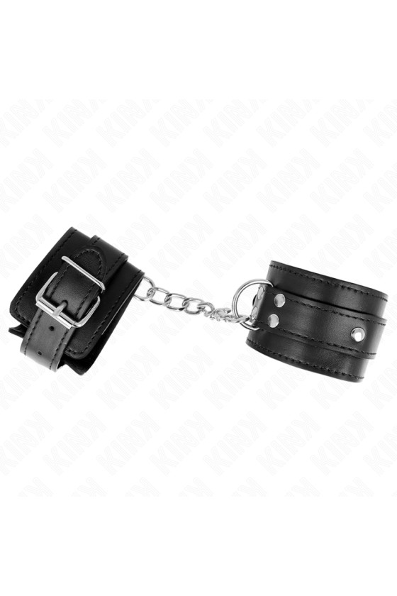 KINK - 3 D-RING HANDGELENKFESSELN VERSTELLBAR SCHWARZ 17,5-25 CM X 6 CM