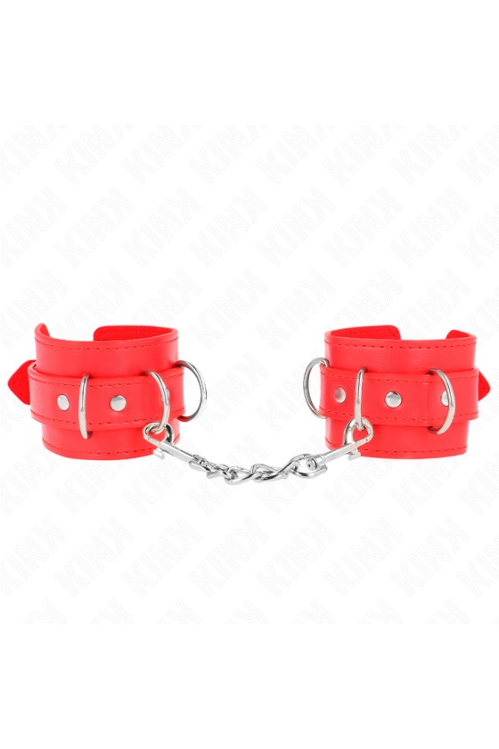 KINK - 3 APPAREILS-POIGNETS AJUSTABLES ROUGE 17,5-25 CM X 6 CM