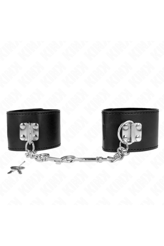 KINK - APPUI-POIGNETS AVEC FERMETURE PAR CADENAS NOIR AJUSTABLE 16-23 CM X 5,5 CM