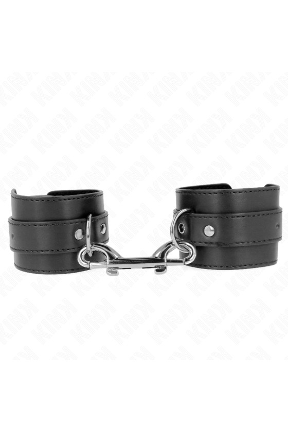 KINK - RETENÇÕES DE PULSO - LINHA DE REBITE ÚNICA E FIVELA GRANDE PRETA AJUSTÁVEL 17-28 CM X 5 CM