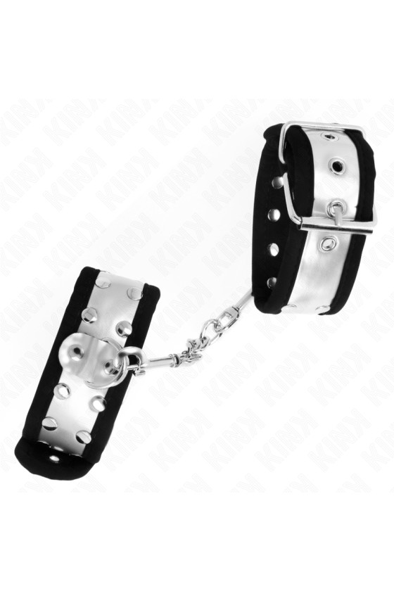 KINK - THIN WRIST RESTRAINTS BLACK / SILVER 30 X 4 CM