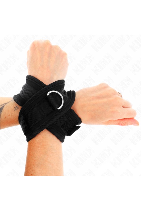 KINK - CROSS CUFFS BLACK 34 X 5.5 CM