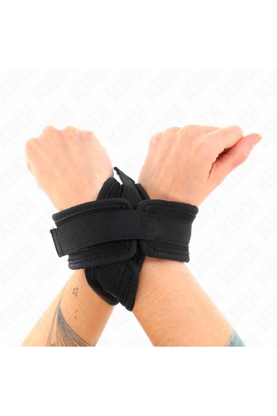 KINK - CROSS CUFFS BLACK 34 X 5.5 CM