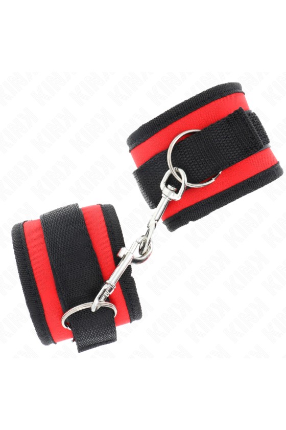 KINK-RESTRICCIONESDEMUÑECACONGANCHODENYLONMODELO2ROJO-NEGROAJUSTABLE18-35CMX6CM