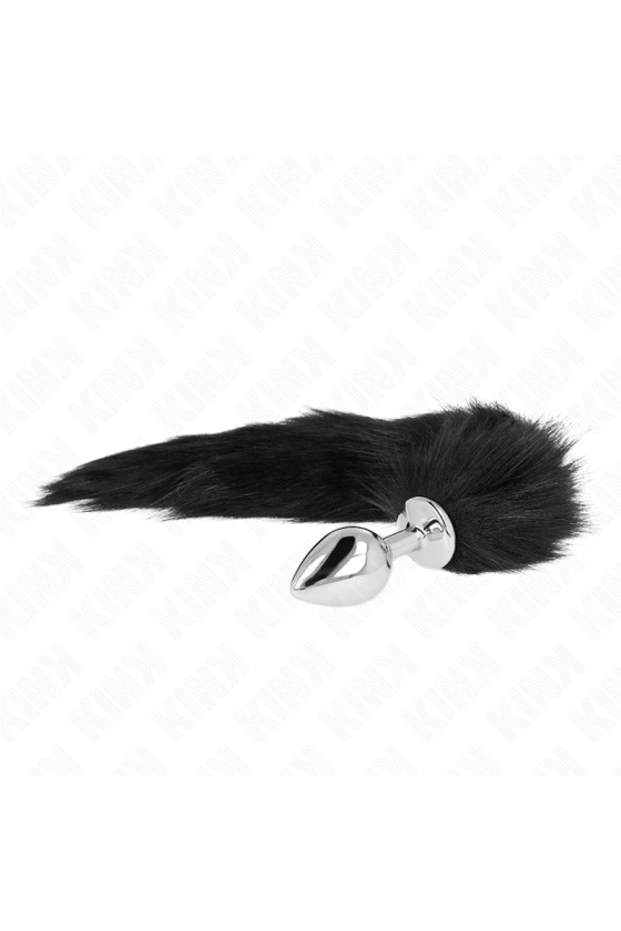 KINK - ANAL PLUG SIZE M 8 X 3.5 CM WITH SYNTHETIC TAIL 40 CM BLACK