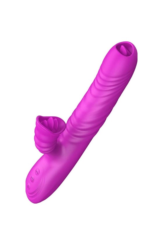 ARMONY - ANGELIA MULTIFUNCTION VIBRATOR DOUBLE TONGUE VIOLET HEAT EFFECT