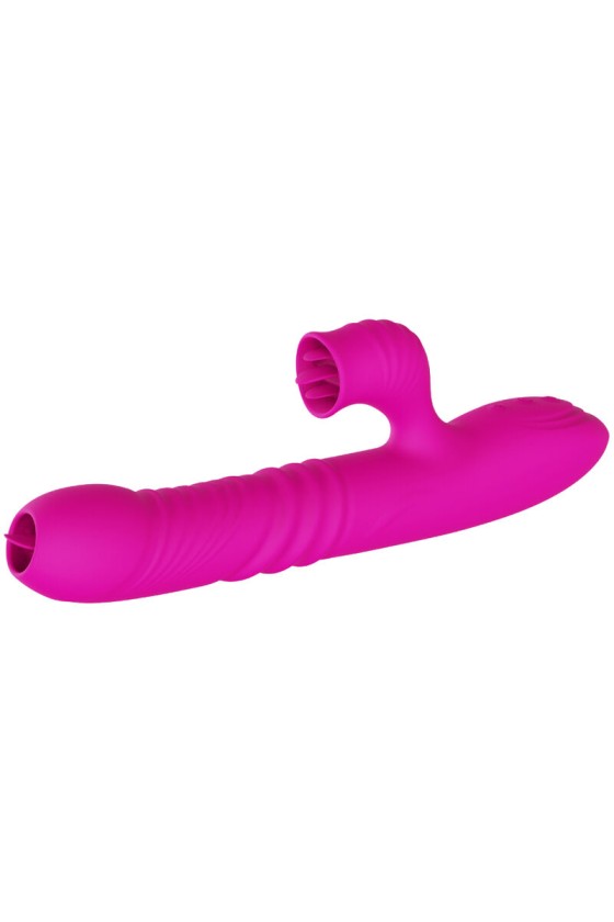 ARMONY - FANNY MULTIFUNÇÃO VIBRADOR DE LÍNGUA DUPLA FÚCSIA EFEITO CALOR