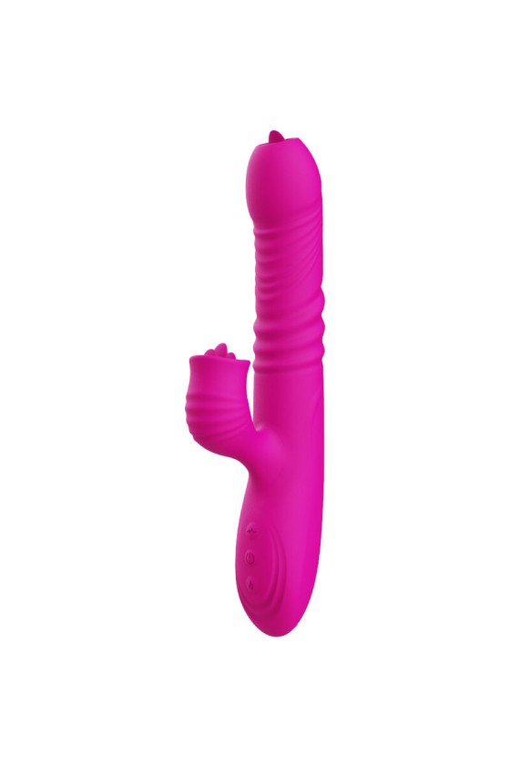 ARMONY - FANNY MULTIFUNÇÃO VIBRADOR DE LÍNGUA DUPLA FÚCSIA EFEITO CALOR