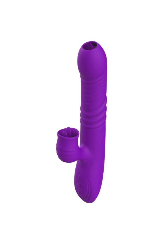 ARMONY - FULLY G SPOT RABBIT VIBRATOR WITH STIMULATING TONGUE VIOLET HEAT EFFECT