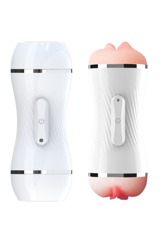 ARMONY - DOPPELTER VAGINA- UND MUNDVIBRATOR MASTURBATOR WEISS