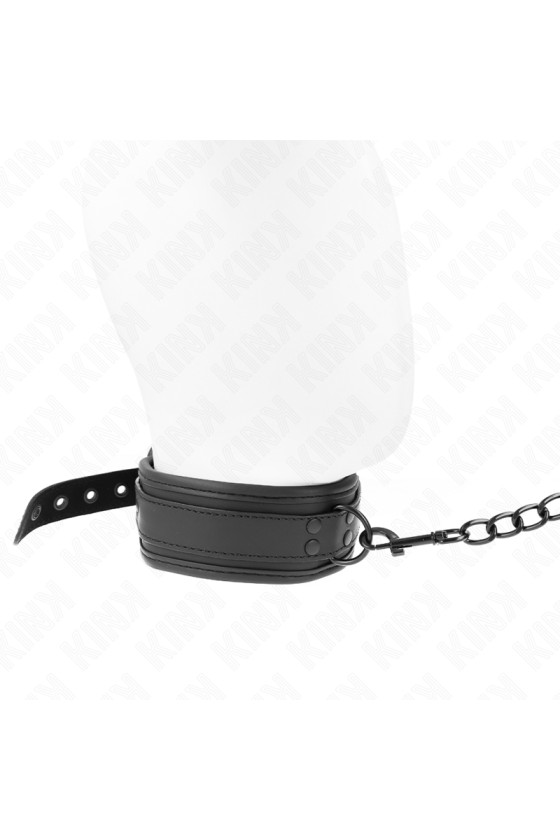 KINK - NEOPRENE BONDAGE COLLAR MODEL 1 WITH BELT 78 CM ADJUSTABLE 37.5 X 49.5 CM