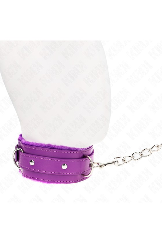 KINK - COLLAR WITH LEASH 65 CM WITH RESTRICTIONS PURPLE 36-42 CM X 5.5 CM