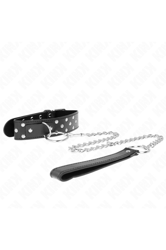 KINK-COLLARCONCORREADEREMACHEYCINTURÓN65CMNEGROAJUSTABLE36-50CMX3,8CM